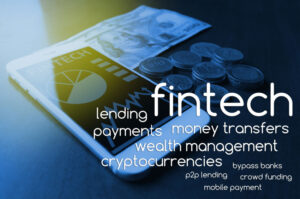 Fintech - the financial technology concept illustrates fintech lending to SME.